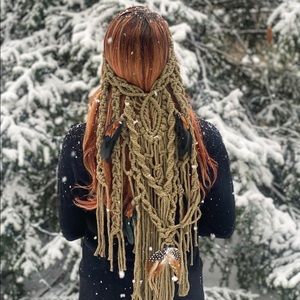 Handmade Macrame Crochet Headband Festival GoodVibeGoda